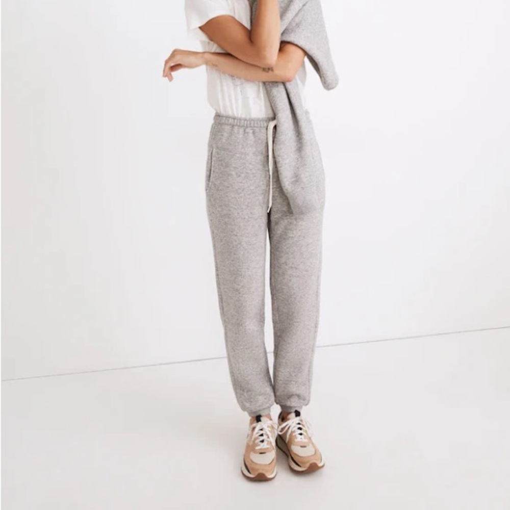 Madewell MWL Betterterry Jogger Drawstring Heather Gray Sweatpants Women’s Sz S